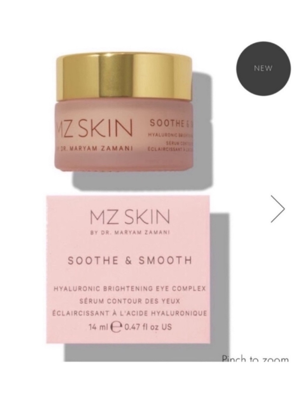 MZ Skin Soothe & Smooth Hyaluronic Brightening Eye Complex 14ml